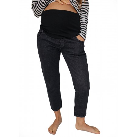 Джинси MOM FIT для вагітних Чорні