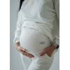 Спортивные штаны-джоггеры для беременных c карманами Молочный