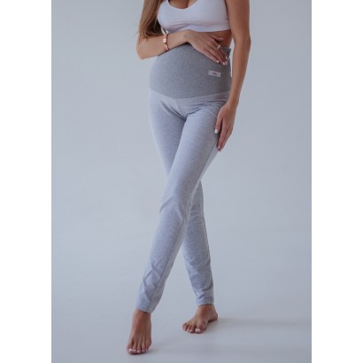  Лосини з животом у рубчик для вагітних Сірий
