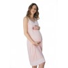Ночная рубашка для беременных и кормящих Мадлен Розовая