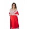 Комплект нічна сорочка + халат для вагітних і годуючих Мадлен Червоний